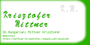 krisztofer mittner business card